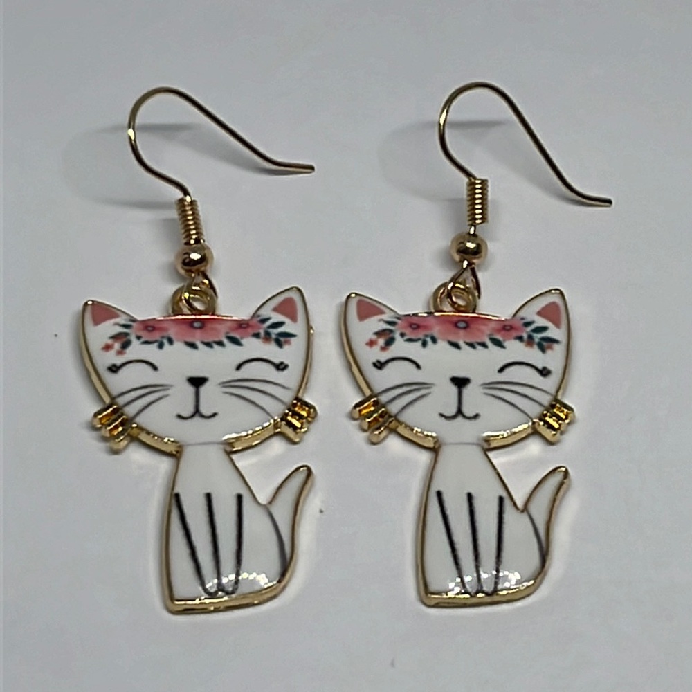 Earrings Cute Cat Kawaii